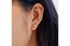  Starlit Drops - Oorstekers - Zilver / Gerodineerd - Zirkonia